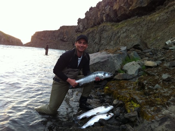 Aron alsæll með aflann