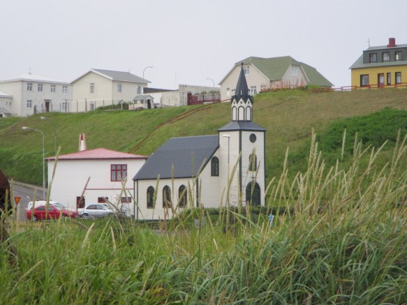 Gististaðurinn í garðinum hjá Erlendi listamanni