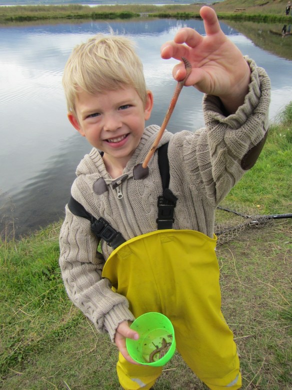 Eins gott að vera með maðk