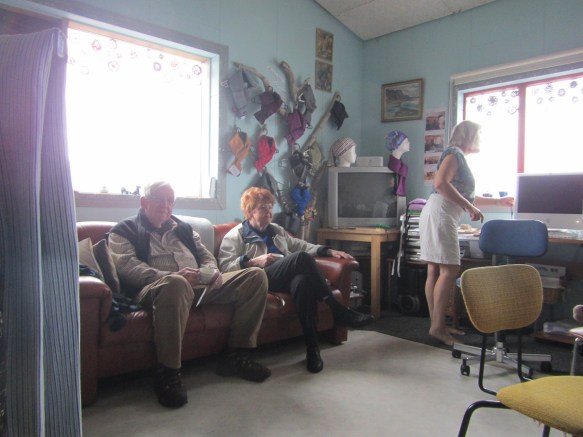 Í æðardúns galleríinu hjá Björk