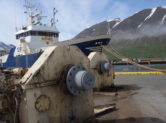 Togvindurnar á bryggjunni