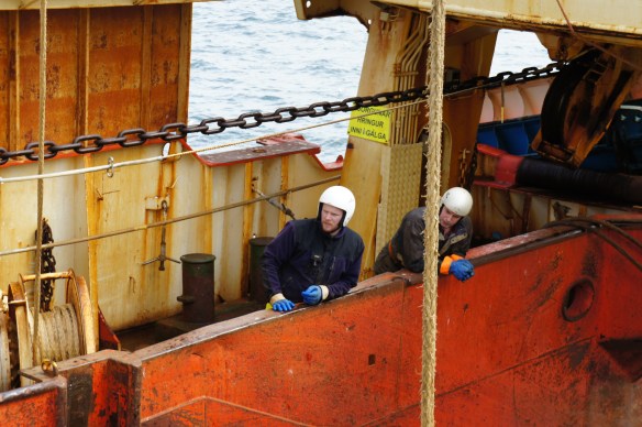 Fylgst með hífingu