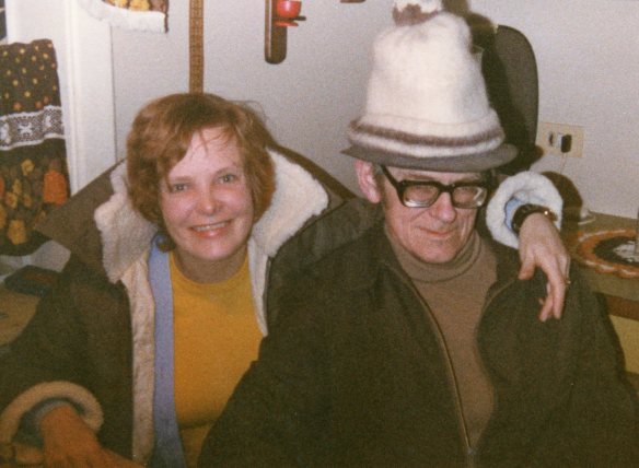 Valla og Pétur á góðri stund