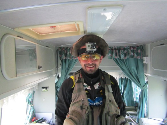 Robbi klár með gopro vélina