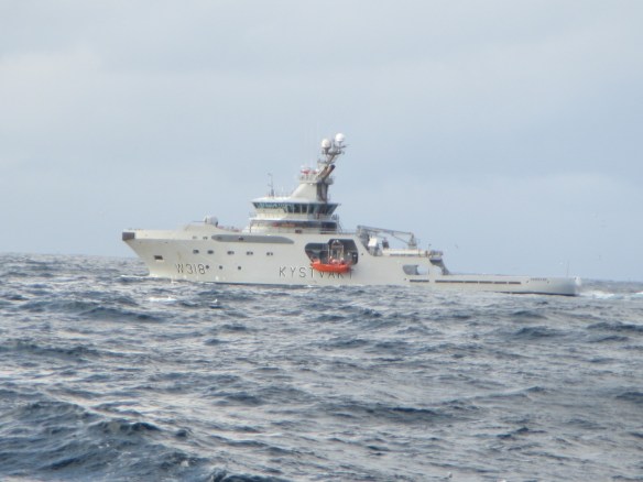 KV Harstad mættur til að taka út túrinn áður en við höldum heim.