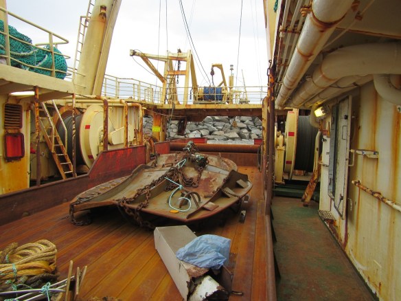 Hlerarnir á dekkinu.