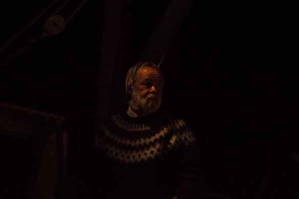 Hilmar Örn á tónleikum í Bátahúsinu í gærkveldi