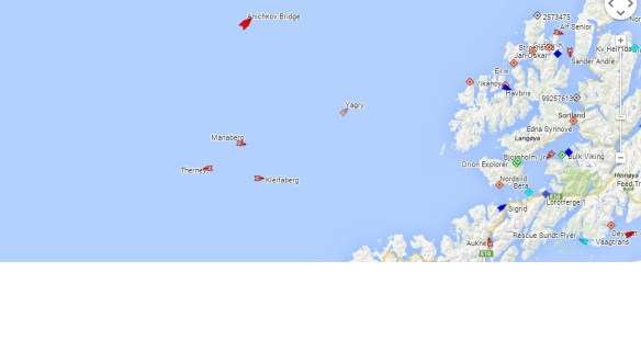 Mánaberg við Noregsstrendur 9. mars 2014