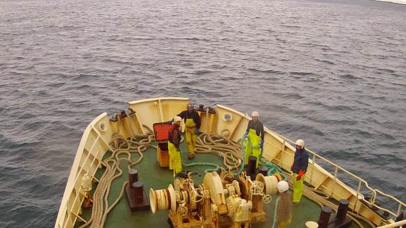 Lagst að bryggju á Siglufirði.