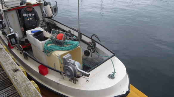 Á sjóstöng og skel með Daða á fleyg