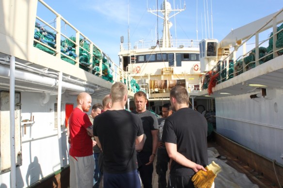 Gott að komast út í sólina og fara yfir æfinguna.