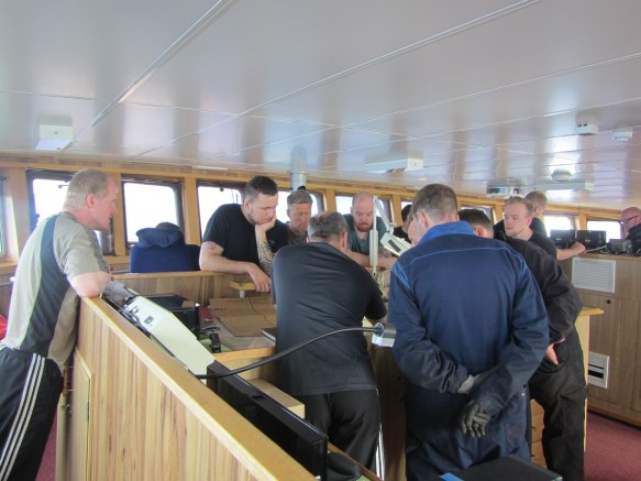 Æfing, klárir í bátana 5.06.2014